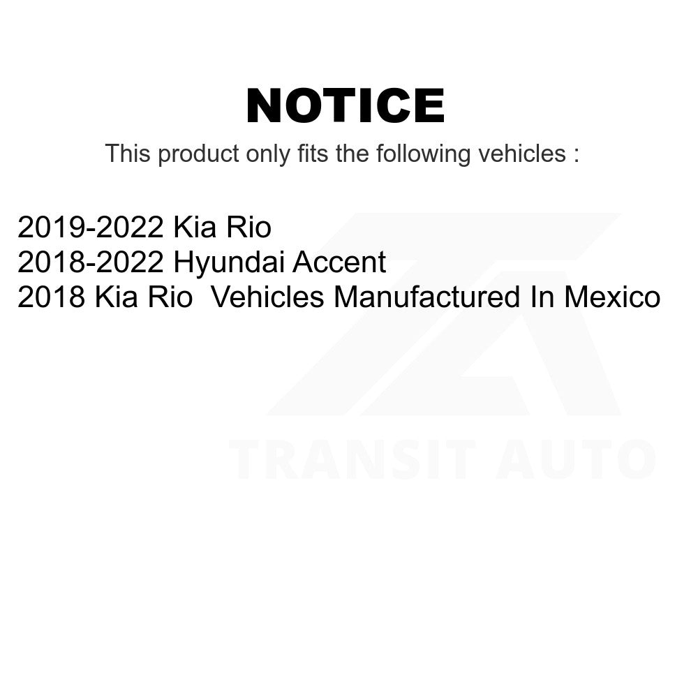 Front Rear Drilled Slot Brake Rotor & Ceramic Pad Kit For Hyundai Accent Kia Rio