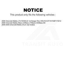 Charger l'image dans la galerie, Front Rear Semi-Metallic Brake Pads And Drum Shoes Kit For Chevrolet Malibu