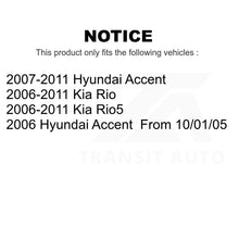 Charger l'image dans la galerie, Front Rear Semi-Metallic Brake Pads And Drum Shoe Kit For Hyundai Accent Kia Rio