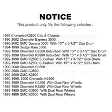 Load image into Gallery viewer, Front Rear Semi-Metallic Brake Pads Drum Shoes Kit For Chevrolet C3500 GMC K3500