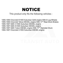 Charger l'image dans la galerie, Front Rear Semi-Metallic Brake Pads Drum Shoes Kit For Chevrolet Tahoe K1500 GMC