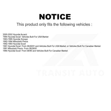 Charger l'image dans la galerie, Front Rear Semi-Metallic Brake Pads And Drum Shoes Kit For Hyundai Accent Excel