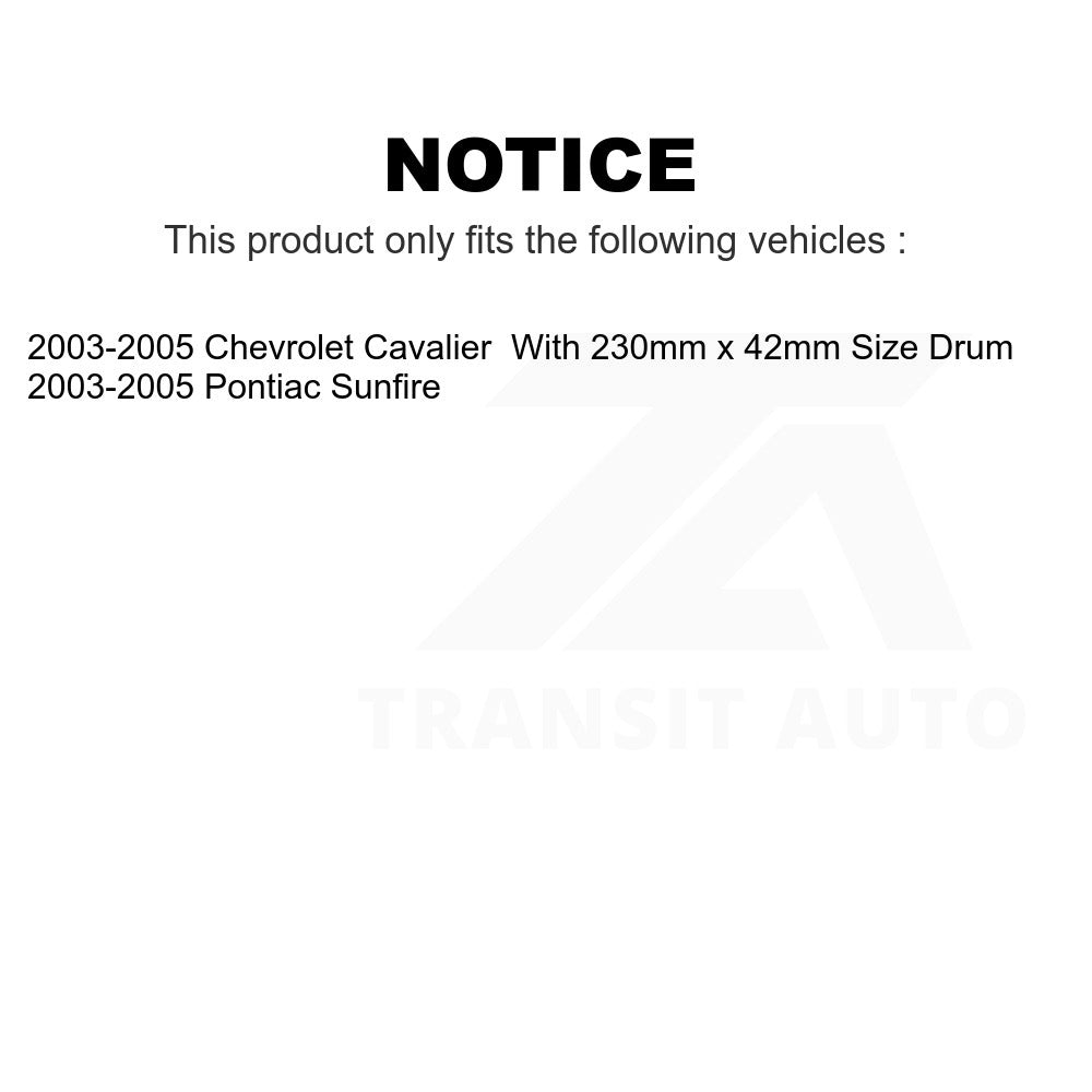 Front Rear Semi-Metallic Brake Pads Drum Shoe Kit For Chevrolet Cavalier Pontiac