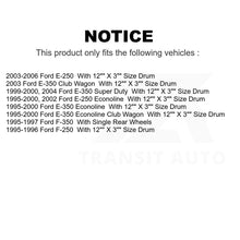 Charger l'image dans la galerie, Front Rear Semi-Metallic Brake Pads And Drum Shoe Kit For Ford F-350 E-250 F-250