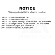 Charger l'image dans la galerie, Front Rear Semi-Metallic Brake Pads And Drum Shoe Kit For Chrysler Sebring Dodge