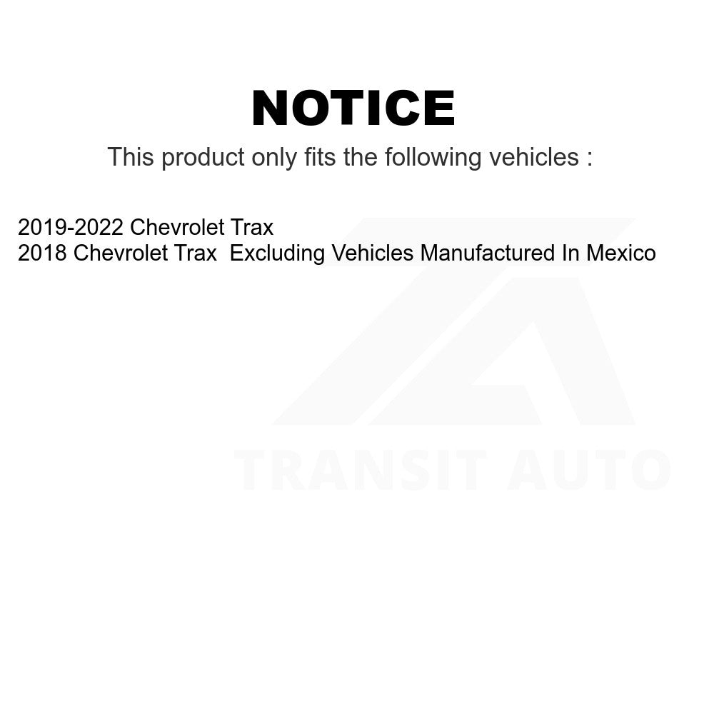 Front Rear Semi-Metallic Brake Pads And Drum Shoes Kit For Chevrolet Trax