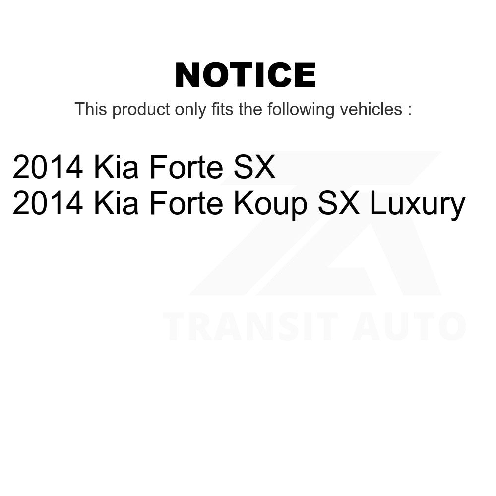 Front Rear Semi-Metallic Brake Pads And Parking Shoe Kit For Kia Forte Koup