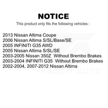 Charger l'image dans la galerie, Front Rear Semi-Metallic Brake Pads Parking Shoes Kit For Nissan Altima G35