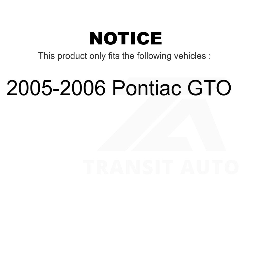 Front Rear Semi-Metallic Brake Pads Parking Shoes Kit For 05-06 Pontiac GTO