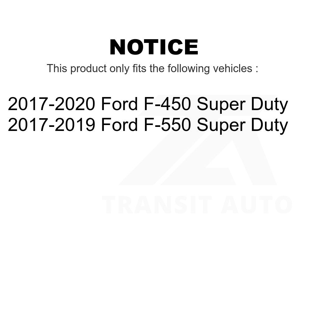 Front Rear Semi-Metallic Brake Pads & Parking Shoe Kit For Ford F-450 Super