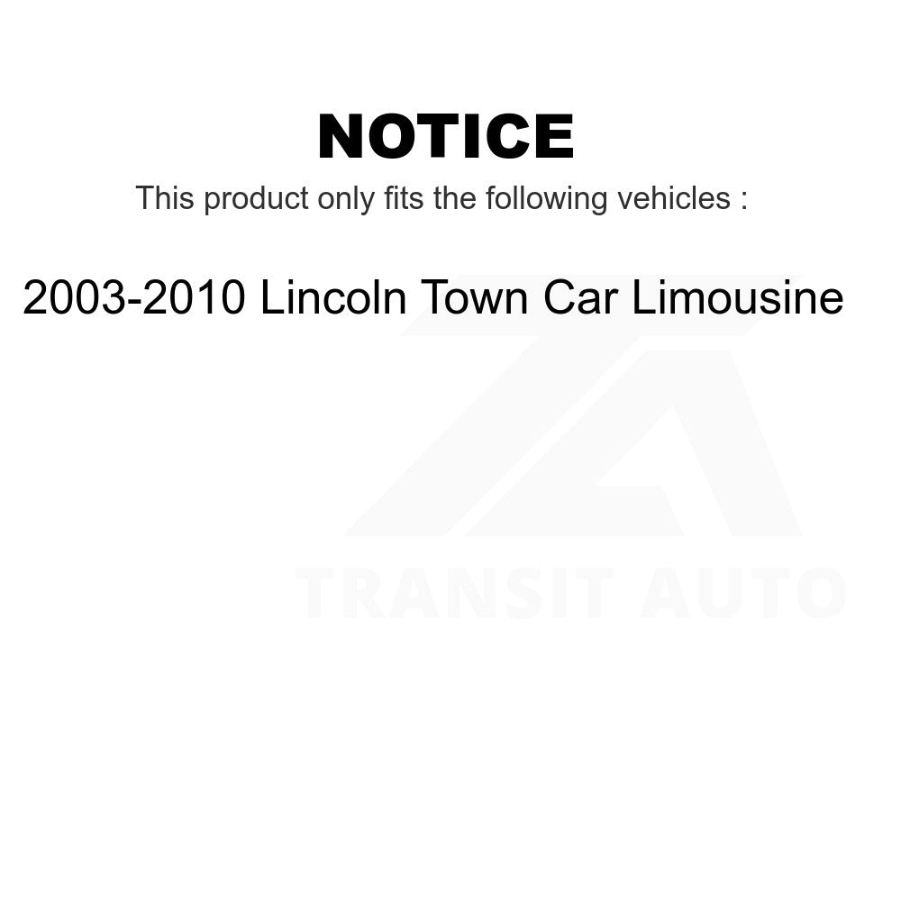 Front Rear Semi-Metallic Brake Pads & Parking Shoe Kit For Lincoln Town Car