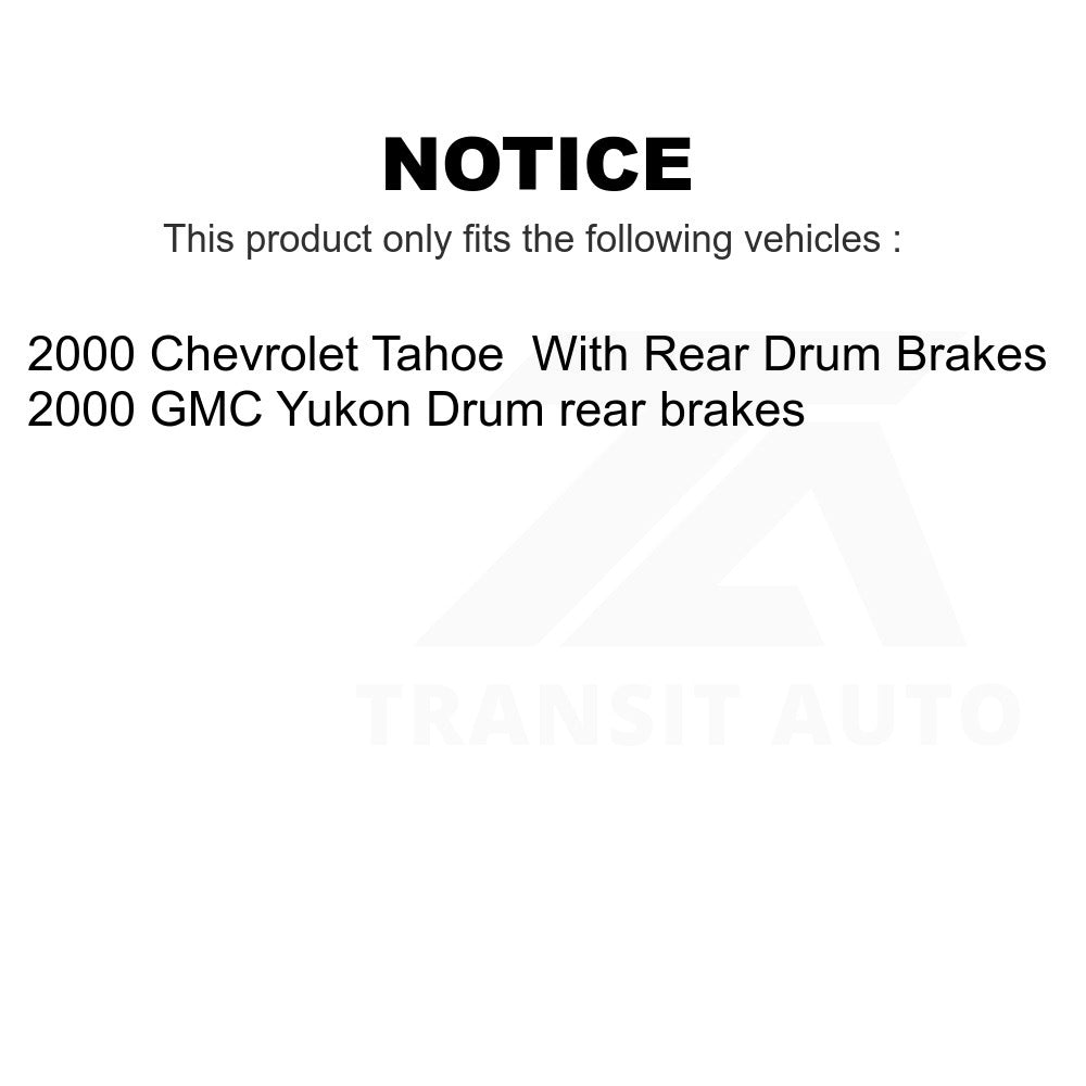 Front Rear Semi-Metallic Brake Pads & Parking Shoes Kit For Chevrolet Tahoe