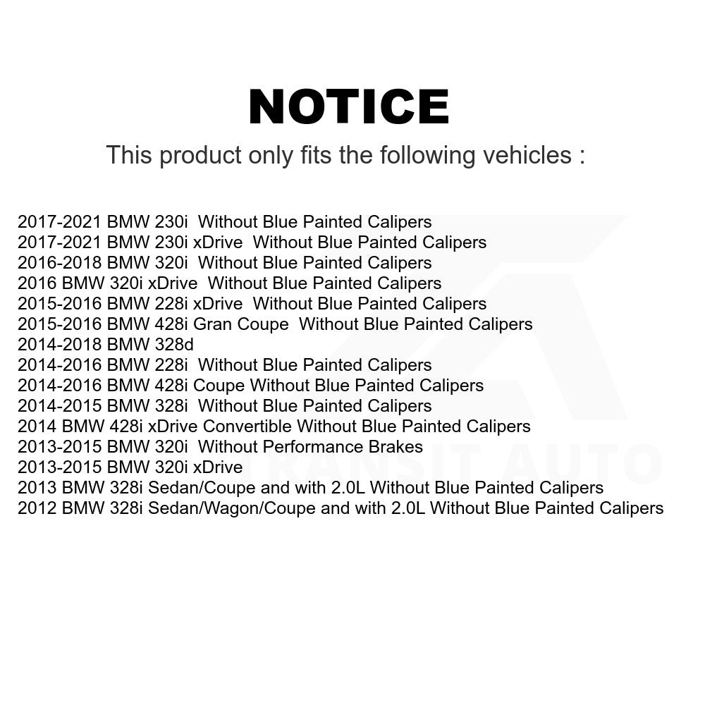 Front Rear Semi-Metallic Brake Pads & Parking Shoes Kit For BMW 328i 320i xDrive