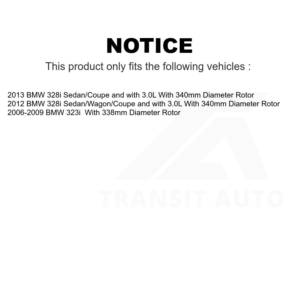 Front Rear Semi-Metallic Brake Pads And Parking Shoes Kit For BMW 328i 323i