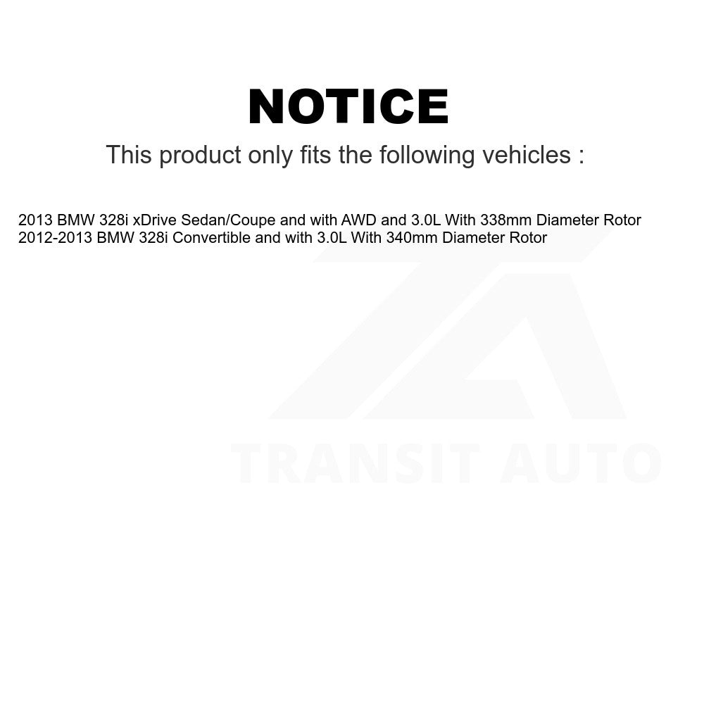 Front Rear Semi-Metallic Brake Pads And Parking Shoes Kit For BMW 328i xDrive