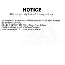 Charger l'image dans la galerie, Front Rear Semi-Metallic Brake Pads Parking Shoe Kit For INFINITI G37 Nissan Q60