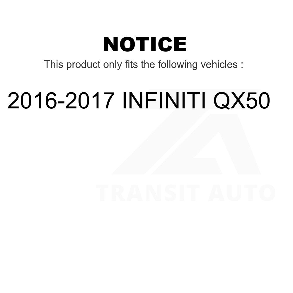Front Rear Semi-Metallic Brake Pads Parking Shoe Kit For 2016-2017 INFINITI QX50