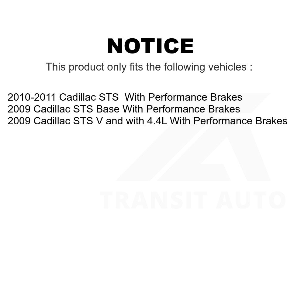 Front Rear Semi-Metallic Brake Pads And Parking Shoes Kit For Cadillac STS