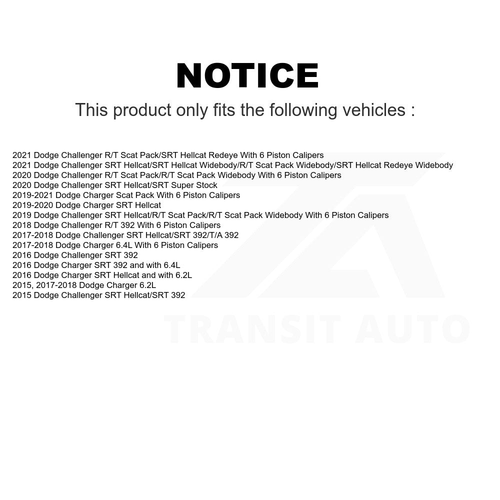 Front Rear Semi-Metallic Brake Pads And Parking Shoes Kit For Dodge Charger