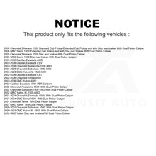 Charger l'image dans la galerie, Front Rear Semi-Metallic Brake Pads Parking Shoe Kit For Chevrolet Silverado GMC