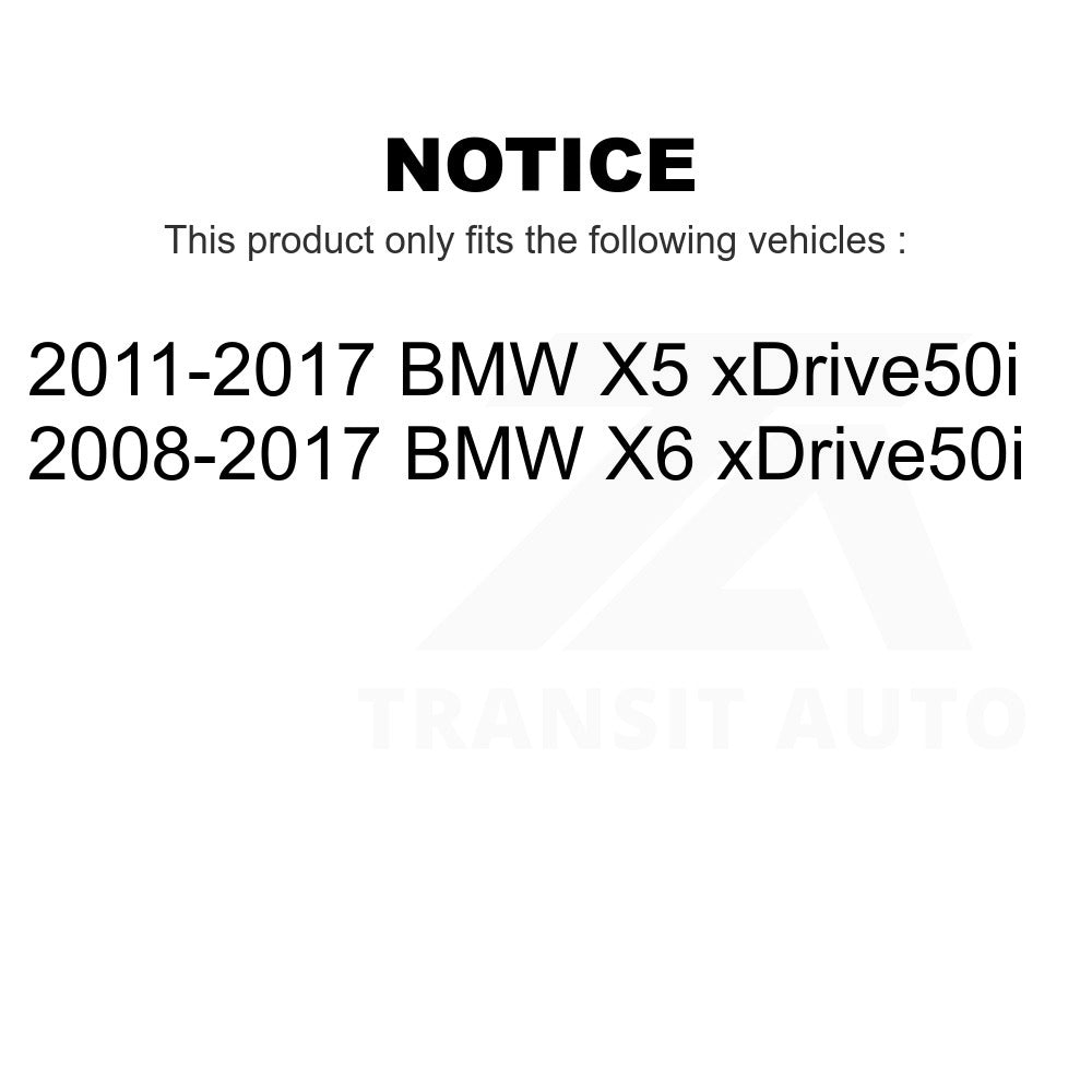 Front Rear Semi-Metallic Brake Pads And Parking Shoe Kit For BMW X5 X6 xDrive50i