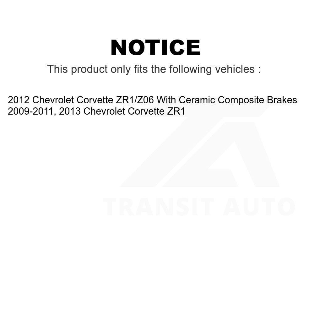 Kit de plaquettes de frein et chaussures de stationnement semi-métalliques avant et arrière, pour Chevrolet Corvette 