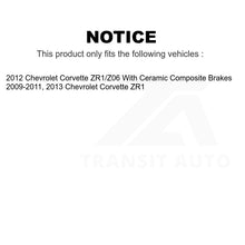 Charger l'image dans la galerie, Kit de plaquettes de frein et chaussures de stationnement semi-métalliques avant et arrière, pour Chevrolet Corvette 