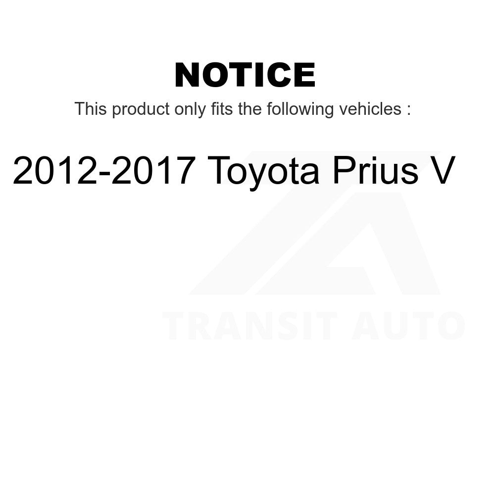 Kit de plaquettes de frein et chaussures de stationnement semi-métalliques avant et arrière, pour Toyota Prius V 12-17 