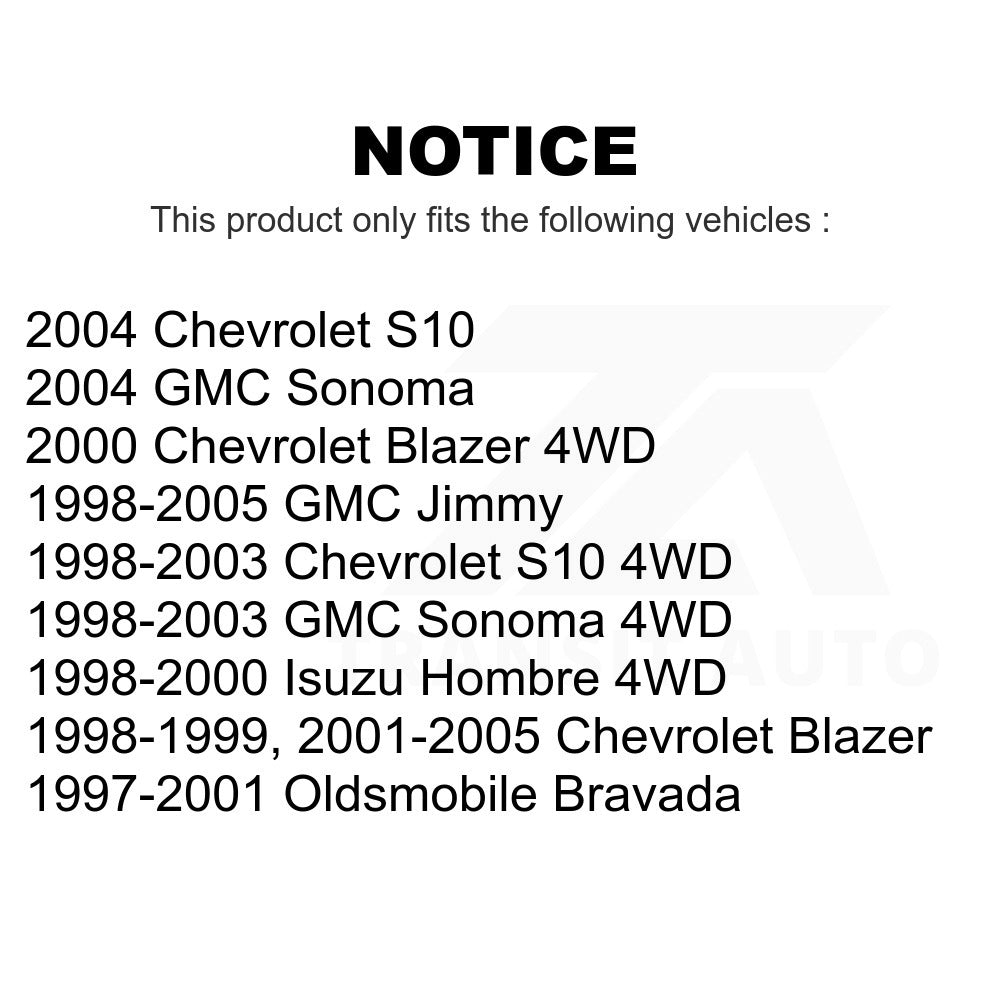 Front Coat Brake Rotor Pair For Chevrolet S10 Blazer GMC Sonoma Jimmy Oldsmobile