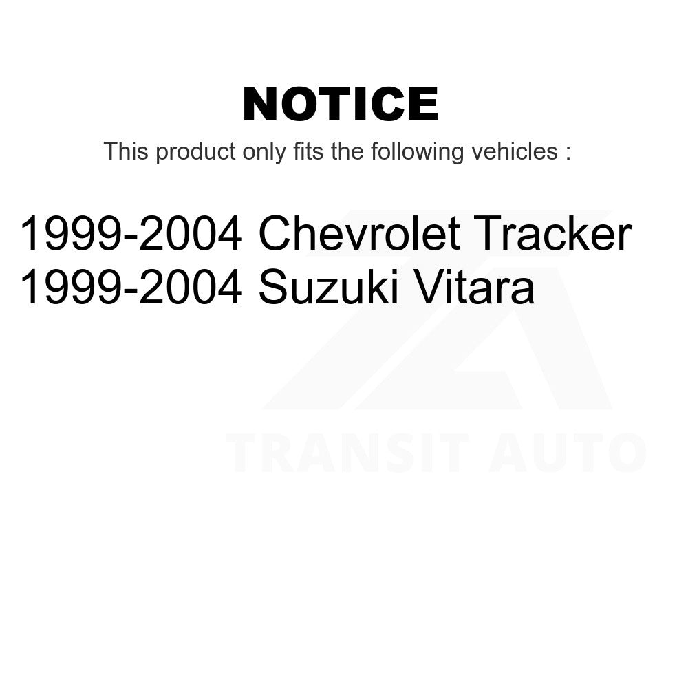 Front Coated Disc Brake Rotor Pair For 1999-2004 Chevrolet Tracker Suzuki Vitara