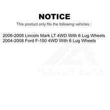 Charger l&#39;image dans la galerie, Paire de rotors de frein avant pour Ford F-150 Lincoln Mark LT avec 6 roues à écrous 4WD 