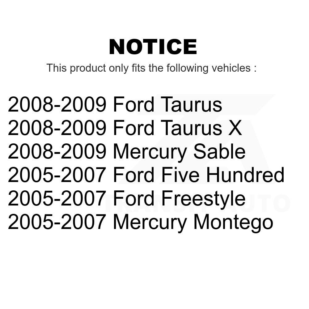 Paire de disques de frein à revêtement avant, pour Ford Five Hundred Freestyle Taurus Mercury X 