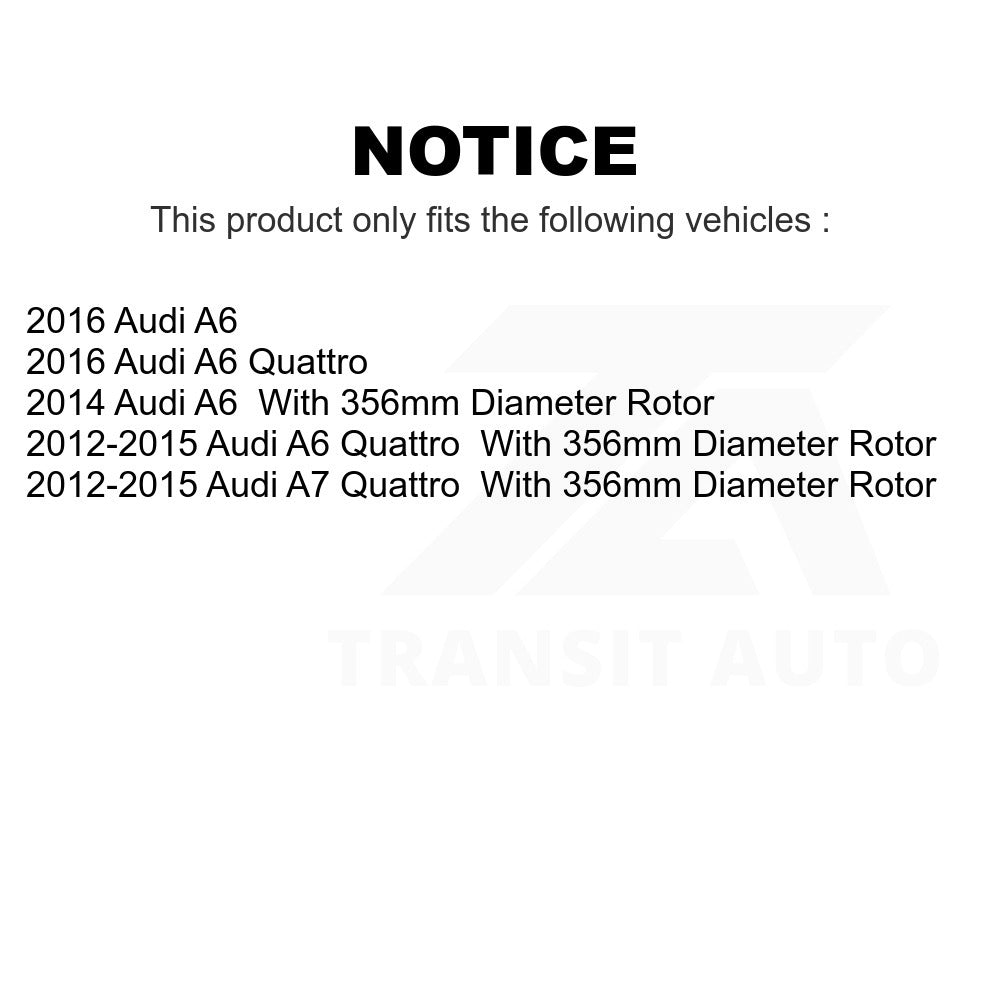 Front Coated Disc Brake Rotors Pair For Audi A6 Quattro A7