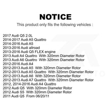 Load image into Gallery viewer, Front Coated Disc Brake Rotors Pair For Audi Q5 A4 A5 Quattro A7 allroad A6 S5