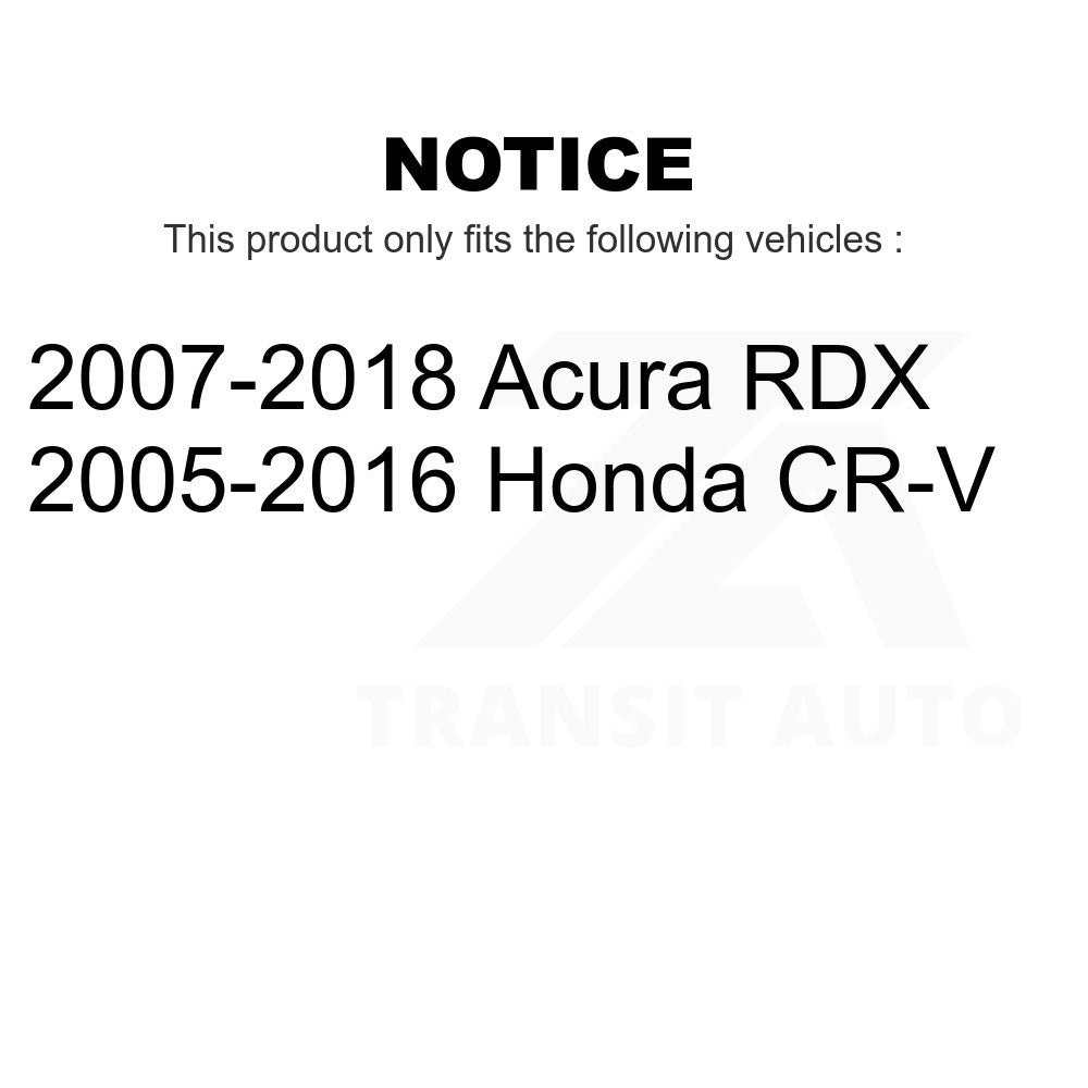 Rear Coated Disc Brake Rotors Pair For Honda CR-V Acura RDX