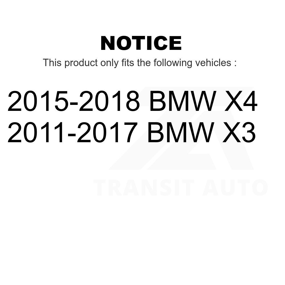 Paire de rotors de frein à disque à revêtement arrière pour BMW X3 X4 