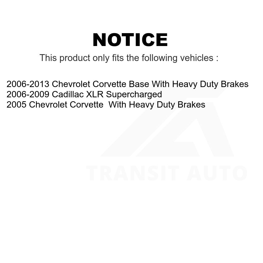 Front Rear Coated Disc Brake Rotors Kit For Chevrolet Corvette Cadillac XLR