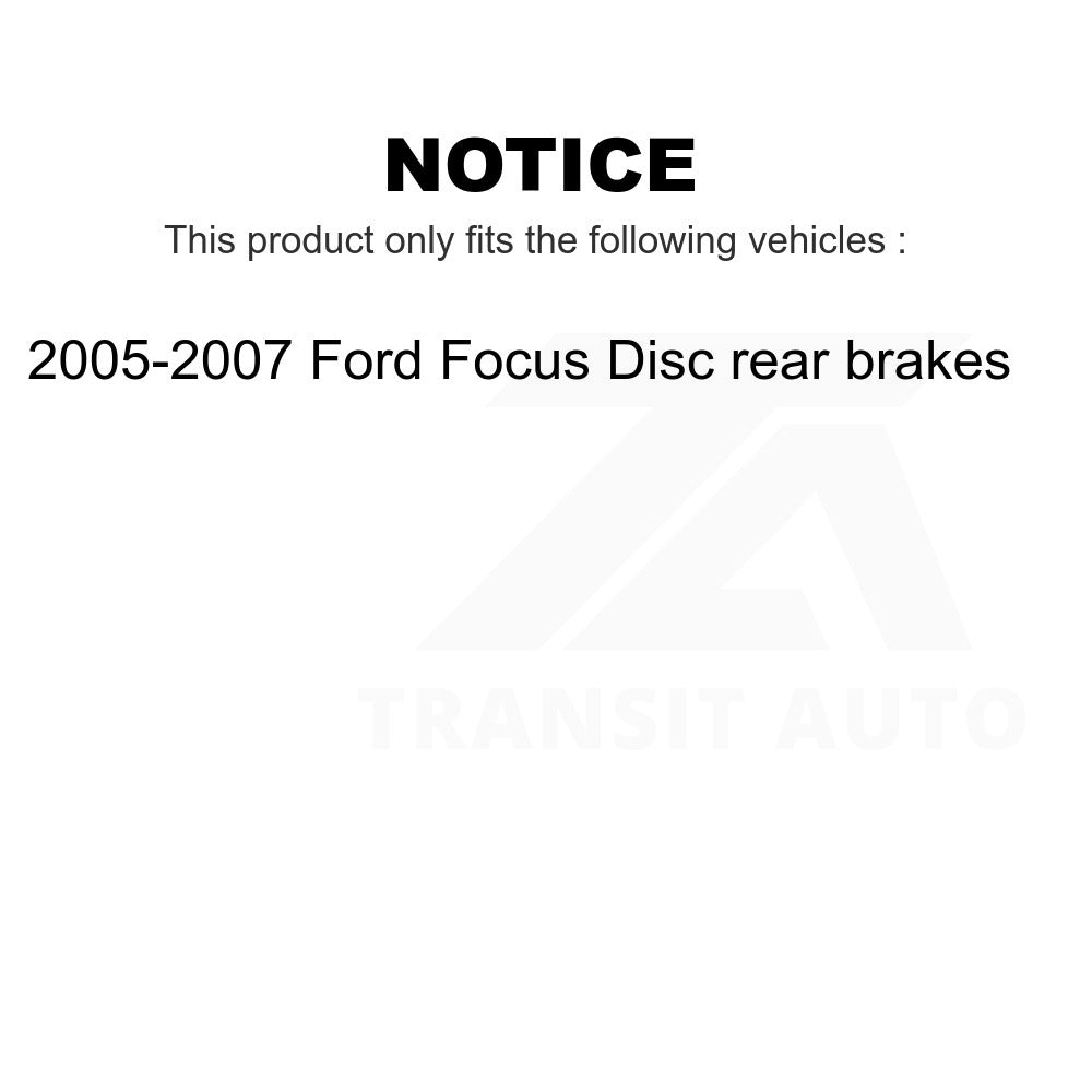 Front Rear Coated Disc Brake Rotor Kit For 2005-2007 Ford Focus rear brakes