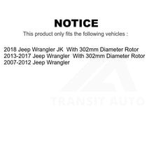 Load image into Gallery viewer, Front Rear Coated Disc Brake Rotors Kit For Jeep Wrangler JK