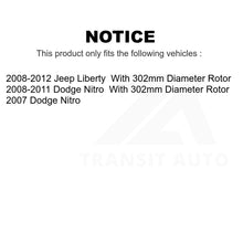 Charger l'image dans la galerie, Front Rear Coated Disc Brake Rotors Kit For Jeep Liberty Dodge Nitro
