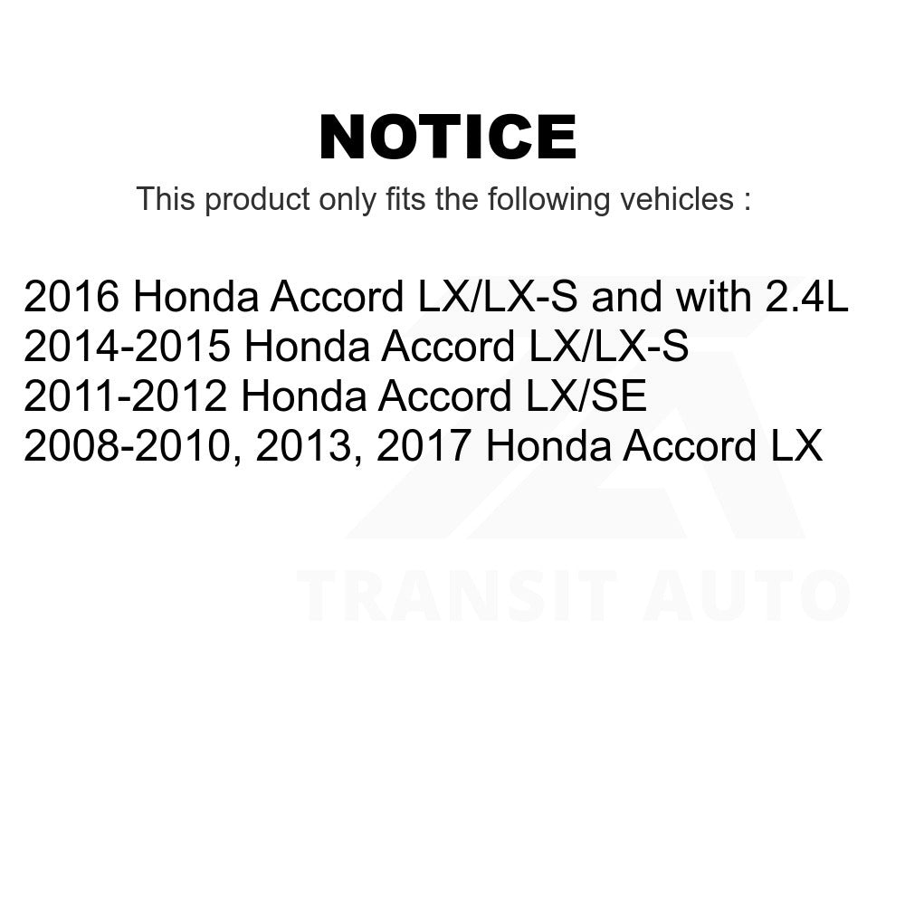 Front Rear Coated Disc Brake Rotors Kit For Honda Accord
