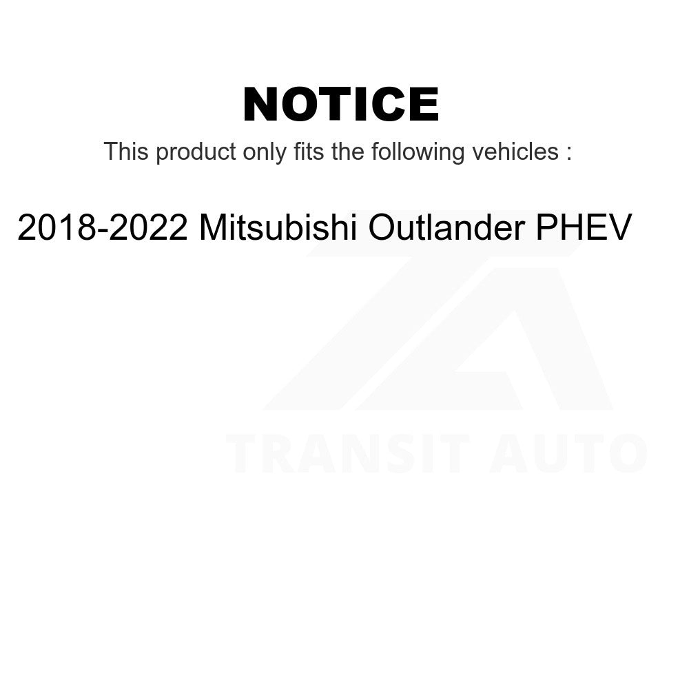 Front Rear Coated Disc Brake Rotors Kit For 2018-2022 Mitsubishi Outlander PHEV