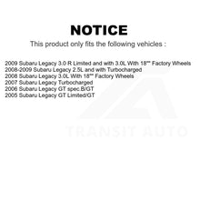 Charger l'image dans la galerie, Front Rear Coated Disc Brake Rotors Kit For Subaru Legacy
