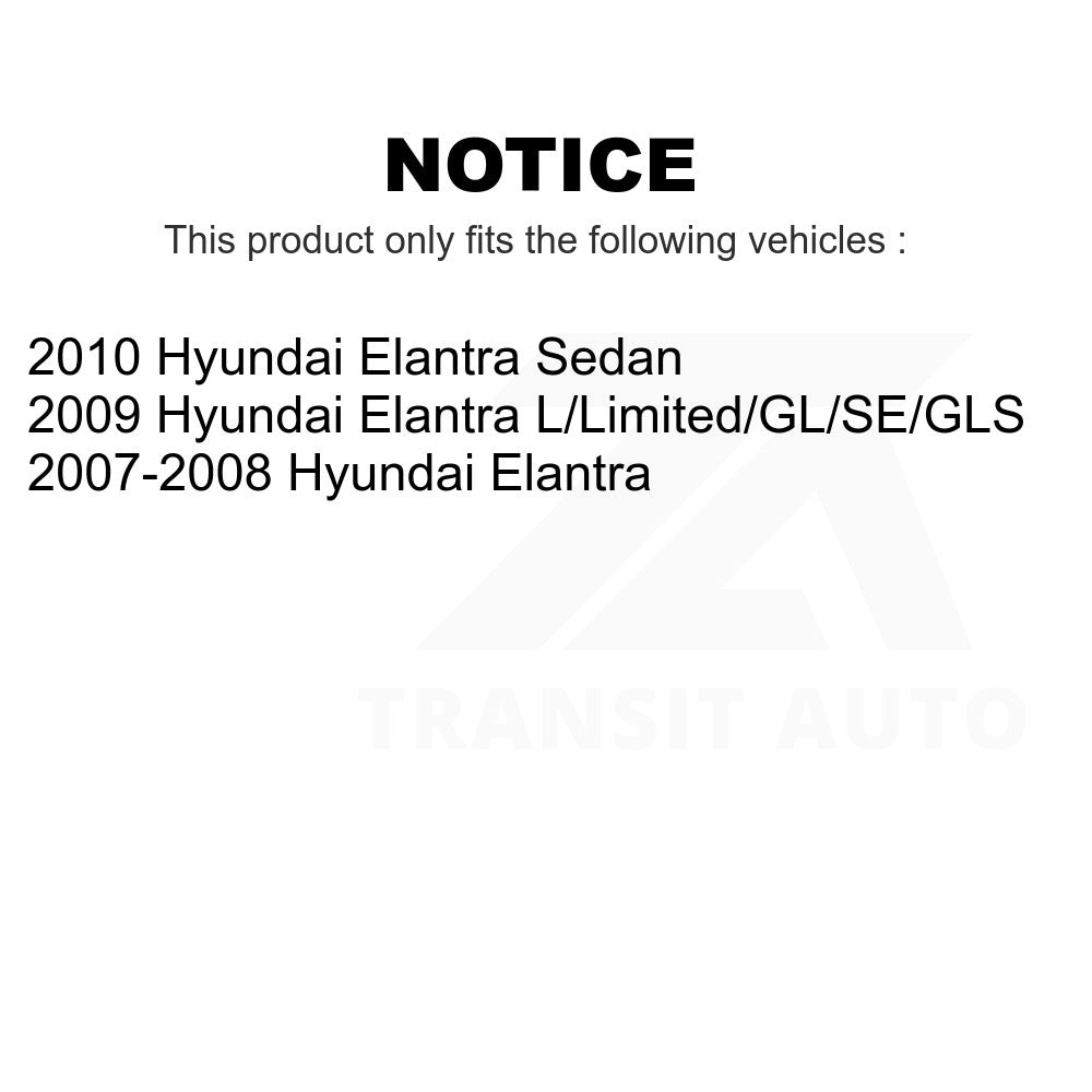 Front Rear Coated Disc Brake Rotors Kit For Hyundai Elantra