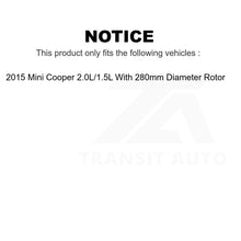 Load image into Gallery viewer, Front Rear Coated Disc Brake Rotors Kit For 2015 Mini Cooper 2.0L/1.5L