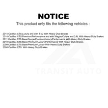 Charger l'image dans la galerie, Front Rear Coated Disc Brake Rotors Kit For Cadillac CTS With Heavy Duty Brakes