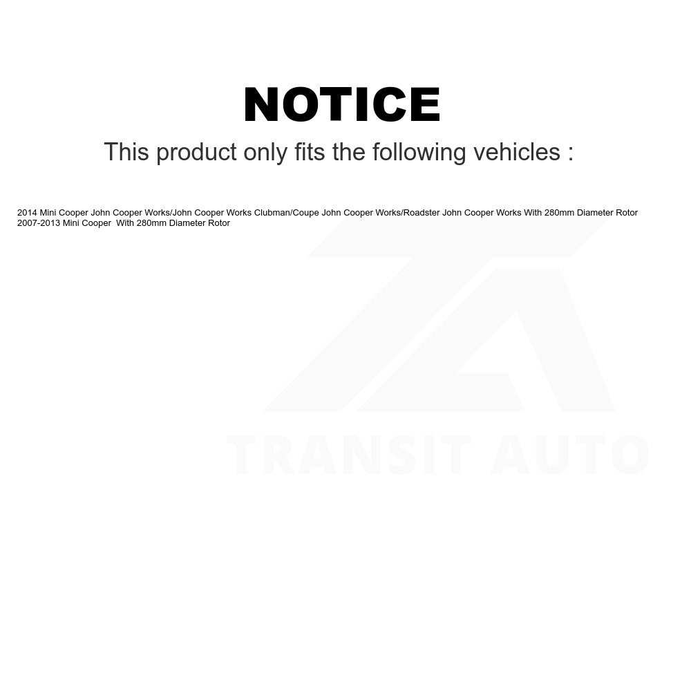 Front Rear Coated Disc Brake Rotors Kit For Mini Cooper