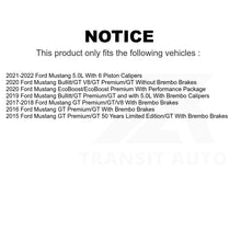 Charger l'image dans la galerie, Front Rear Coated Disc Brake Rotors Kit For Ford Mustang