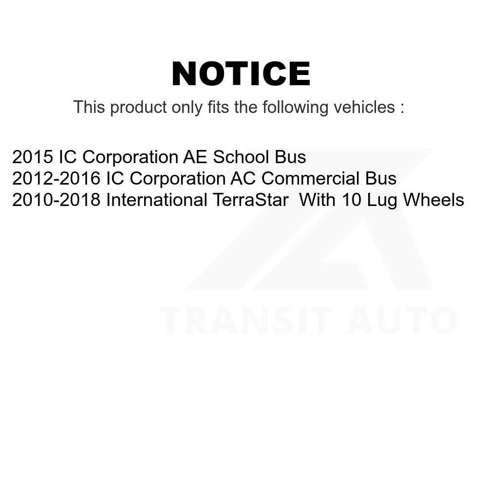 Front Rear Coat Brake Rotor Kit For International IC Corporation TerraStar AE AC