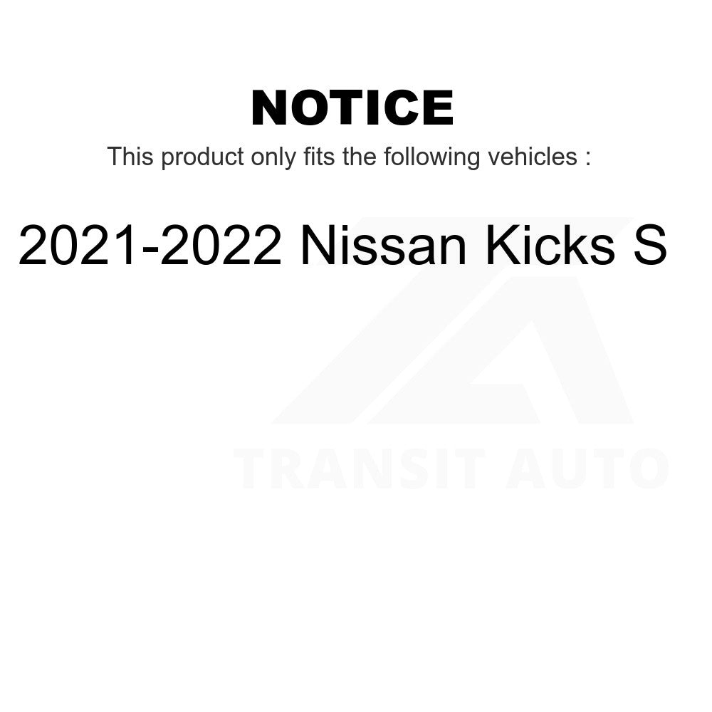 [Front+Rear] 2021-2023 Nissan Kicks S Premium OE Coated Rotors Brake Kit For Max Braking